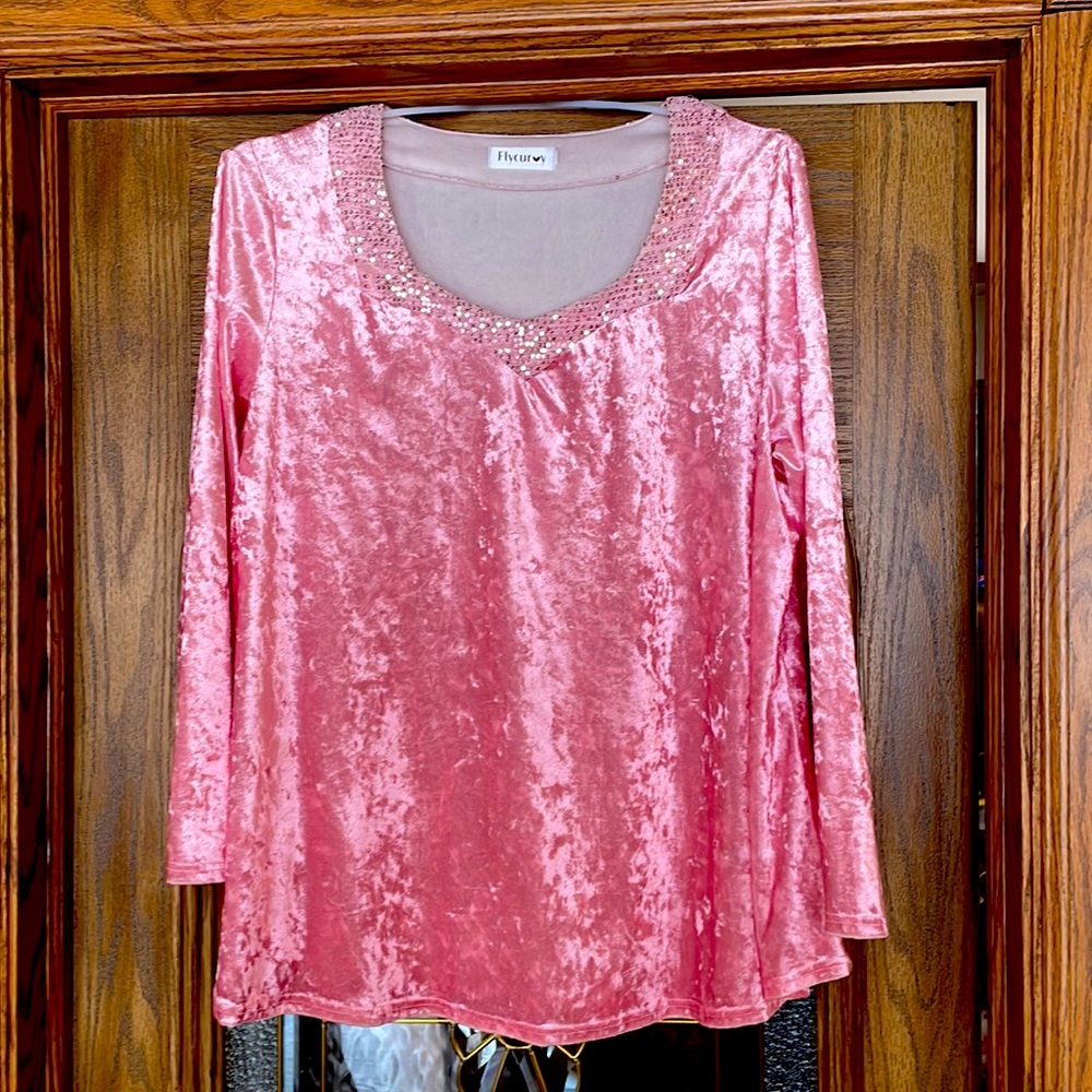 Pink sequin shirt, size 3 XL from FLYCURVY